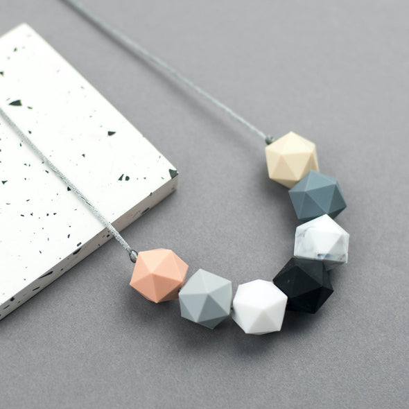 Modern Geometric Teething Necklace - Sebandroo