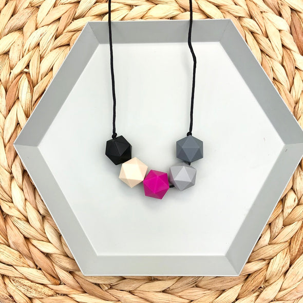 Geometric Teething Necklace by Seb and Roo