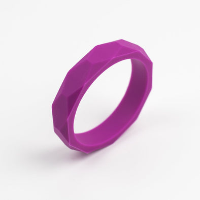 Silicone Teething Bangle in Magenta 