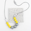 Grey and Yellow Teething Necklace - Sebandroo