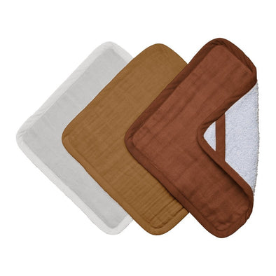 Fabelab Baby Washcloths in Wood | Seb and Roo