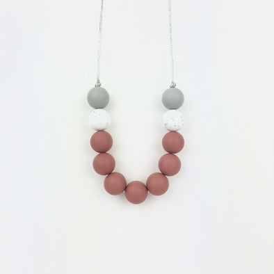 Silicone Maroon Teething Necklace 