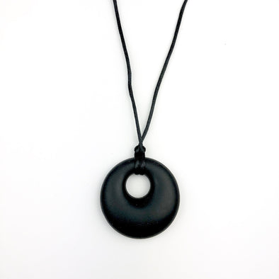 Black Pendant Teething Necklace - Seb and roo