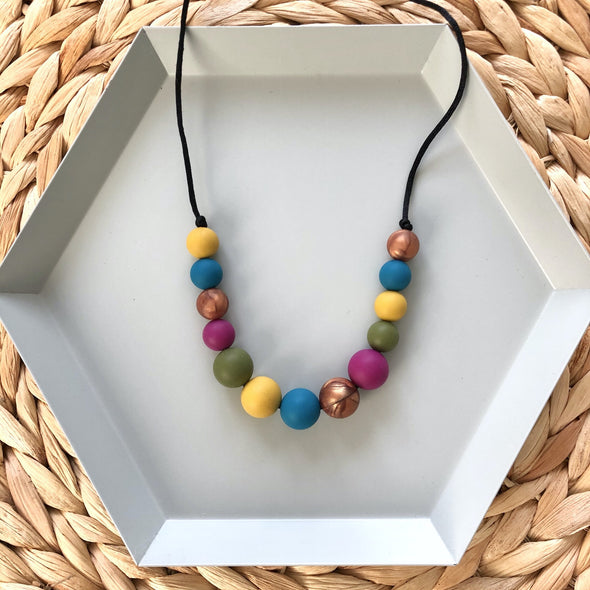 Children's Melbourne Necklace in Jewel Tones by Sebandroo